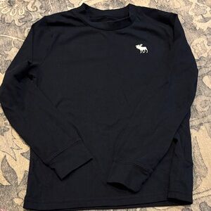 Abercrombie Kids Black Long Sleeve Tee with White Logo size 7